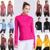 Align Lu Lu Define Woman Yoga Fitness Jacket Longs Sleeve Bodybuilding Jackets High Waist Sport Coat Quick Dry Exercise Activewear Breath 98 s