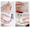 2040PC Natural Sisal Hemp Soap Bag Ramie Mesh Storage Bags Foam Maker Doublelayer Net Exfoliating Saver Pouch 240125