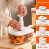 Contenitore per la conservazione degli alimenti Scatola sottovuoto Dispenser per alimenti di grande capacità per la cucina Organizzatore per alimenti sigillato trasparente Mantieni il pranzo fresco 240124