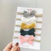 Akcesoria do włosów 5PCS/Set Baby Girl Cute Bows Opaska nagłówek Elastyczne nylonowe nakrycia głowy ręcznie robione urodzony prezent turban maluch