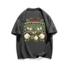 T-shirt manches courtes homme, décontracté, Vintage, surdimensionné, Harajuku, pur coton, motif Rose, Streetwear, vêtements tendance, 2024
