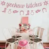 Dekoracja imprezowa Cheereeal Yeehaw Cowgirl Bachelorette Banner Rose Gold Western Garland Nashville Bridal Prysznic