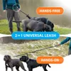 High Qulity Retractable Hands Free Dog Leash For Running Dual Handle Bungee Leash Reflective For Large Dogs Pet Supplies 240124