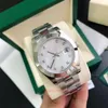 Herenhorloges van topkwaliteit 41 mm automatisch mechanisch roestvrijstalen horloge 126300 124300 originele houten doos saffiergroene Romeinse wijzerplaat waterdichte horloges -B