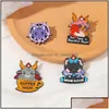 Broches Broches Broches Broches Animal Satan Émail Personnalisé Chat Chèvre Revers Badges Citations Drôles Bijoux Cadeau Enfants Amis 6215 Q2 Drop Del Dh5R0