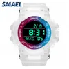 Reloj digital para mujer Reloj de moda blanco Cronómetro con alarma Reloj de pulsera deportivo 8046 Relojes deportivos para mujer Reloj LED resistente al agua Q0524280L