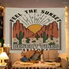 Tapissries American Vintage Style Tapestry Wall Hanging Bedroom Camping Bakgrund Tyg Heminredning Hippie Art