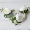 장식용 꽃 300pcs 대량의 유칼립투스 잎 인공 녹지 가짜 녹색 DIY 화환 결혼식 Boutonnieres Corsages
