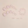 Unhas Falsas Aurora Estilo Press-on Toe Nail Cor Sólida Curto Quadrado Longa Duração Artificial para Extensão Terno Correspondência