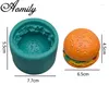 Bakningsverktyg Aomily 3D Silicone Hamburger Formed Fondant Cake Chocolate Mögel Svål Mögel Ljus Polymer Clay Mögel Hantverk Diy Forms Bas