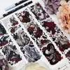 Gift Wrap 1 Loop 100CM Gothic Soul Floral Butterfly Shiny Shell Crystal PET Tapes DIY Decor Card Making Scrapbooking Planner Sticker