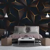 Wallpapers Custom 3D Po Wallpaper Mural Modern Golden Lines Abstract Geometric Living Room TV Background Wall Waterproof Canvas Painting