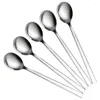 Spoons 2 Pcs Korean 304 Stainless Steel Dinner Spoon Kitchen Fork Restaurant Serving Long Handle Soup Scoop