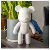 Action Toy Figures Fluid Bearbrick Sculpture Diy Handmade Violent Bear White Blank Mold Doll Toy Graffiti Målning Ornament Gift Heminredning