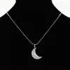 Chokers Moon Pendant Necklace for Women Statement Retro Personalized Exaggerated Hanging Metal Choker Ladies Chain Jewelry Accessories YQ240201