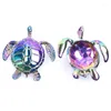 Charms 5 stcs/lot zeeschildpad 49x44mm regenboog kleur sieraden tas ambachten maken maken bevindingen handgemaakte hanger