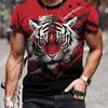 T-shirt da uomo T-shirt vintage tigre da uomo 3d stampa animalier maniche corte top magliette estate casual traspirante abbigliamento da uomo oversize streetwear Q240201