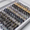 50 pièces/lot multicolore Spinner anneaux en acier inoxydable pour femmes hommes mélange Style mode rotatif bijoux cadeaux de fête en gros 240201