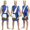 Nouveau Adulte Homme Zeus Costumes Mâle COS Déguisement Grèce Antique Roi Cosplay Vêtements pour Carnaval Halloween Noël Mascarade1300Y