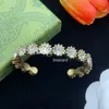 Full Diamond Luxury Bangles Bracelets Jewelry Accessories Stylish Gold Plated Crystal Bracelets With Box