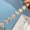 colar moissanite cadeia de moda clássica gelo fora de laboratório Diamond Mulher Mulheres 14k / 10k tênis de pulseira de ouro