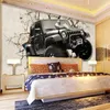 Wallpapers Benutzerdefinierte Po Tapete 3D stereoskopische Jeep Auto kaputte Wandbild Wohnzimmer Kinder Jungen Schlafzimmer dekoratives Papier