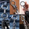 Keychains Lanyards Titanium Alloy Keychain Rotary Connection Parts Universal Small Tool EDC Ny tvåvägs nyckelkedja Q240201