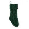 Decorações de Natal 1 PC 37 CM Meias Vermelho Verde Saco de Presente Lareira Decoração Xmas Tree Ornament Knit