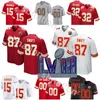 Kansases City 87 Taylot Swift Chiefes Football Jersey Travis Kelce Patrick Mahomes Felix Anudike-Uzomah Isiah Pacheco Creed Humphrey Chris Jones Clyde