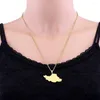 Collane con ciondolo Collana con bandiera della mappa dell'Iran per donna Uomo Oro argento Colore Acciaio inossidabile Moda Gioielli iraniani Regalo patriottico