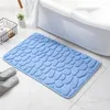 Bath Mats Non-slip Carpets Cobblestone Embossed Bathroom In Wash Basin Bathtub Side Floor Rug Shower Room Doormat Memory Foam Mat