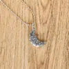 Chokers Moon Pendant Halsband för kvinnor uttalande retro personlig överdriven hängande metall choker damkedja smycken tillbehör yq240201