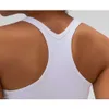 Bra Sports lu-95 yoga spor kıyafetleri kadınlar göğüs pedi tankları ile yelek cilt dostu bel eğitmeni fitness şok geçirmez bayan altta 56