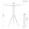 Hangers Umbrella Folding Clothes Drying Rack Mini Telescopic Stand Coat Hanger Aluminium Space Saving 6 Rods Pants For Travel