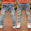 Kids Pants Big Boys Stretch Joker Jeans Spring Children Pencil Leggings Autumn Denim Clothes For 2 to 14 Years Male Child 240124