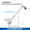 ZONESUN Tappatrice automatica Tappi a vite Coperchi Alimentatore per tappi vibranti ad alta velocità Sigillatura di bottiglie Produzione di imballaggi ZS-FXZ101 Sigillatrice