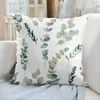 Pillow Autumn Watercolor Eucalyptus Branch Throw Pillows Cover Green Leaf Pillowcase Minimalist Nordic Fall Home Decor