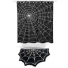 Carpets Gothic Black Cobwebs Cross Shower Curtain Floor Bath Bedroom Carpet Mat Rug Doormat Living Room Non-slip Gift