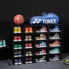 1pcs Transparent Plastic Shoe Storage Boxes Clear Sneakers AJ Display Case Hightops Football Box Stackable Shoes Cabinet 240125