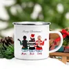 Mugs Friend Printed Mug Enamel Coffee Cups Customizable Handle Drinkware Juice Beer Party Table Decoration Christmas Gifts