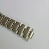 Uhrenarmbänder Zubehör 20 mm gebürstetes polnisches Edelstahl-Oyster-Band mit gebogenem Ende, passend für RLX