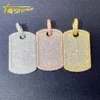 Hot Sell Iced Out Dog Tag Sier Lab Diamond Jewelry Men Women Hip Hop Gra Certified Moissanite Necklace Pendant