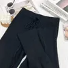 Женские брюки, однотонные вязаные брюки для женщин, осень-зима, женский модный зеленый свитер на шнурке 2024