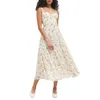 Casual Jurken Dames Elegante Lange Jurk Mouwloos Sweetheart Hals Bloemen Maxi Backless Flowy Strand Zomer Feestkleding