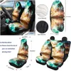 Capas de assento de carro Ers Er Beach Sunset Palm Tree 2 Pcs S Set Veículo Protetor Frontal Acessórios Interiores Protetores Mat Drop Delivery Aut Otxry