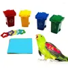 Inne zaopatrzenie ptaków Parrot Toy Mini Desktop Sorting Bin Parakeet Intelligence Training Gra Education for Play Toys Małe ptaki