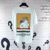 Erkek Tişörtleri Kazablanka Moda Markası Casa Temel Mektup Baskı Sokak Gündelik ve Kadınlar Gevşek Kısa Kollu T-Shirt