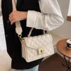 Wide Shoulder Strap Handbags Fashion Rhombus Bag Diagonal Portable Small Square Totes2018