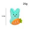 Akcesoria z kreskówek Rabbit P Peeps Śliczne króliczkowe marchewki plucz zwierząt Klapeta Kawaii Easters Toys Room Sofa Dekoracja pulpitu Oteov