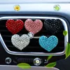 Creative Rhinestone Car Air Outlet Clip Heart-shaped Conditioning Perfume Clips Auto Interior Accessories